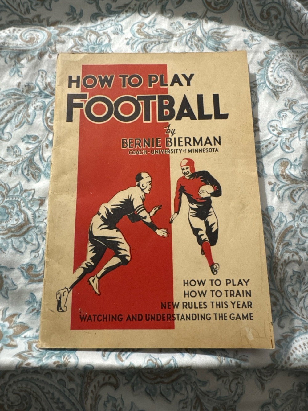 How to Play Football by Bernie Bierman — Red and Cream Instructional Guide
